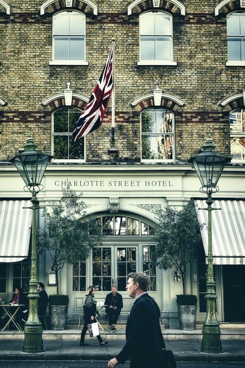 man-sitting-in-front-of-Charlotte-Street-hotel