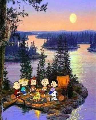 Camping-children-evening