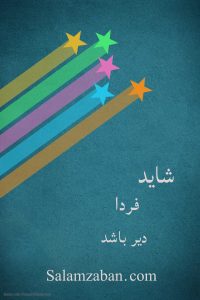 شاید فردا دیر باشد