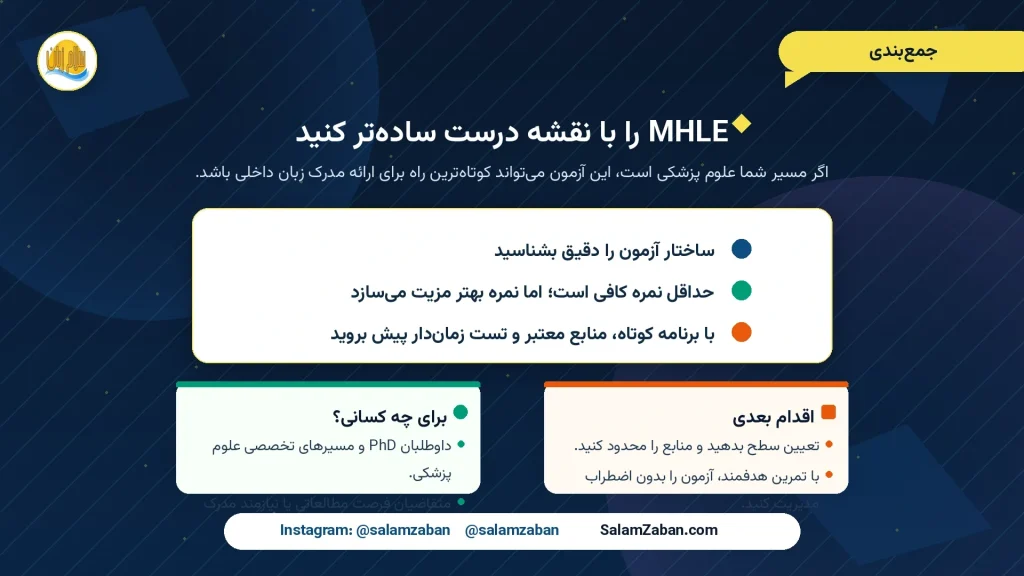 جمعبندی نقشه راه آمادگی آزمون MHLE برای داوطلبان علوم پزشکی و دکترای تخصصی