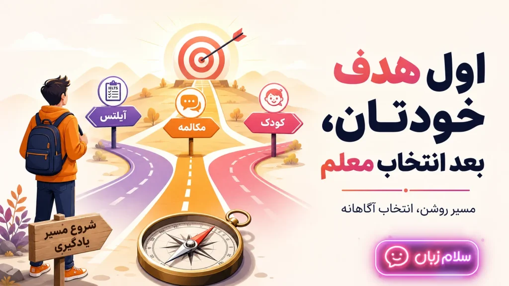 مشخص کردن هدف یادگیری زبان انگلیسی پیش از انتخاب معلم خصوصی؛ نقشه راه با مسیرهای آیلتس، مکالمه و آموزش کودک