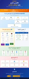 اینفوگرافیک انگلیسی تجاری برای تیمهای سازمانی که مهارتهایی مانند ایمیل رسمی، مذاکره، جلسات کاری، ارائه، پیگیری حرفهای و نیازهای زبانی تیمهای مختلف را نشان میدهد.