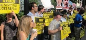 Anti-Trump Protesters Hold Rally ahead of the Republican National Convention