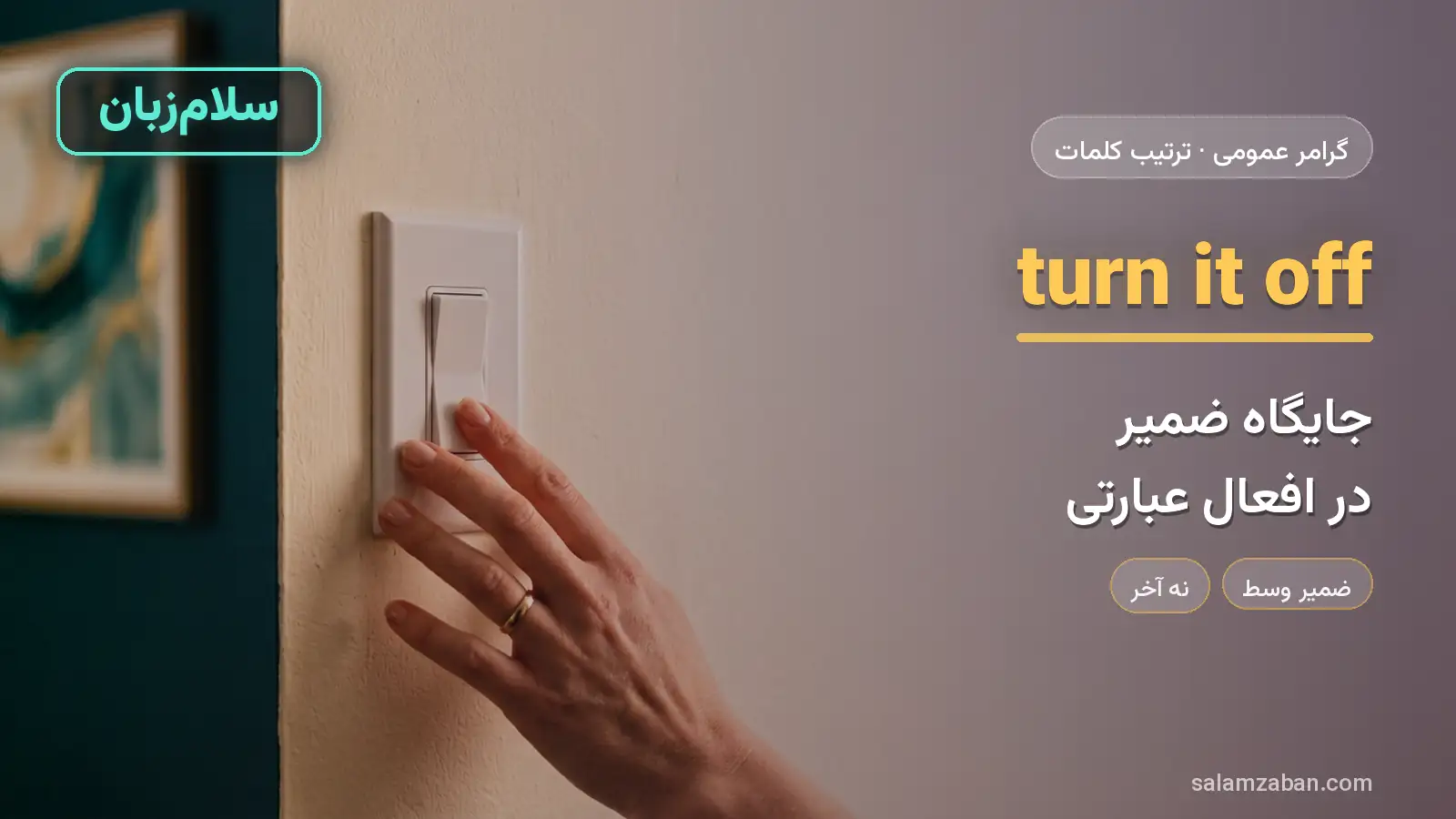 جایگاه ضمیر در افعال عبارتی