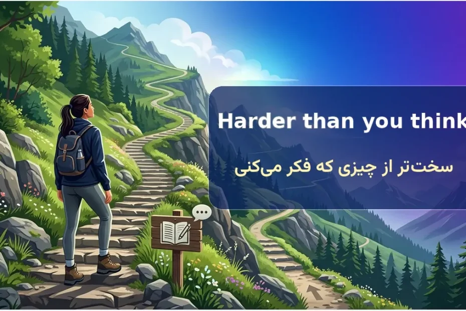 معنی عبارت Harder than you think در انگلیسی