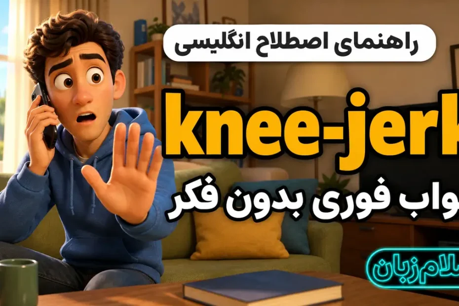 معنی knee-jerk؛ جواب فوری بدون فکر