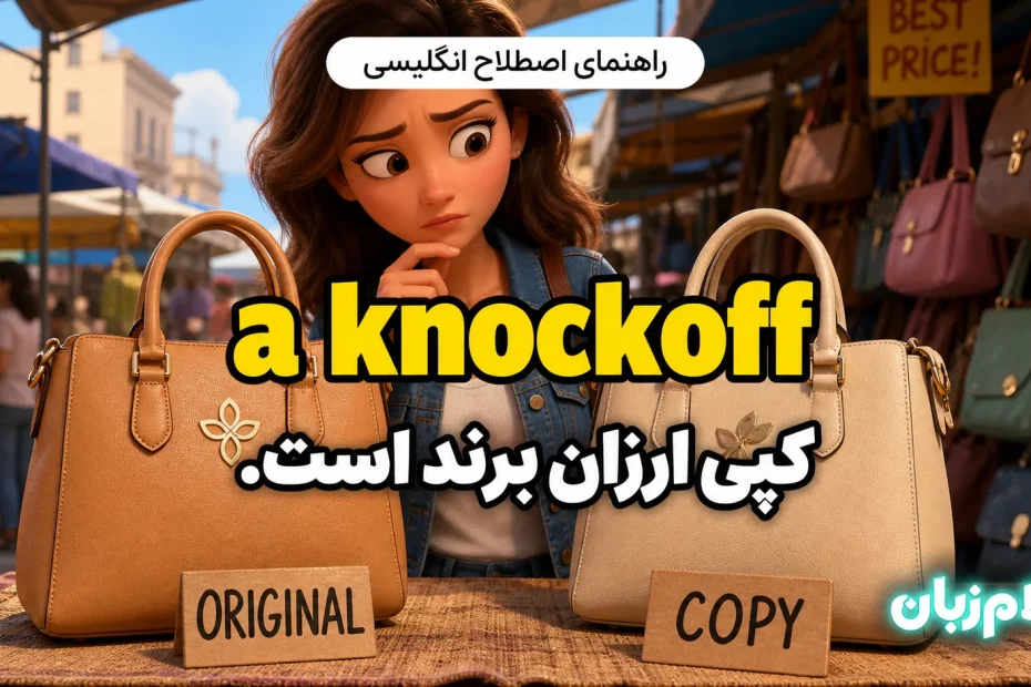 معنی a knockoff؛ کپی ارزان برند است