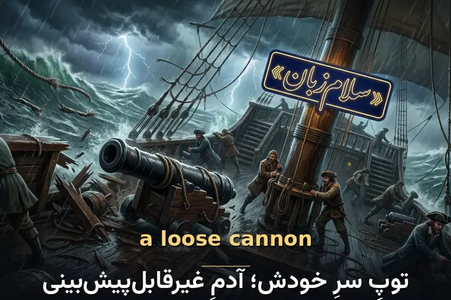 معنی a loose cannon در انگلیسی؛ توپِ سرِ خودش؛ آدمِ غیرقابلپیشبینی