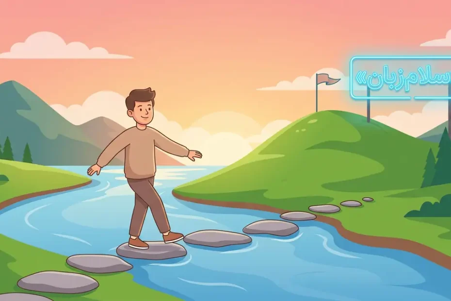 معنی a stepping stone در انگلیسی؛ سنگ قدم؛ پلهٔ ترقی