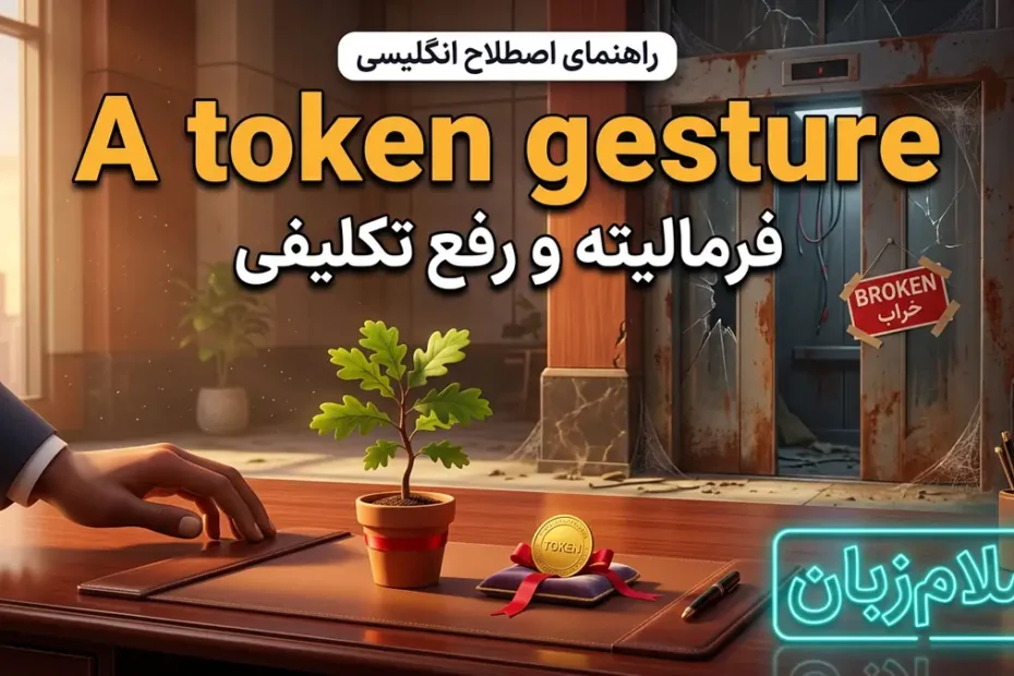 معنی اصطلاح a token something در انگلیسی؛ فرمالیته و رفع تکلیفی