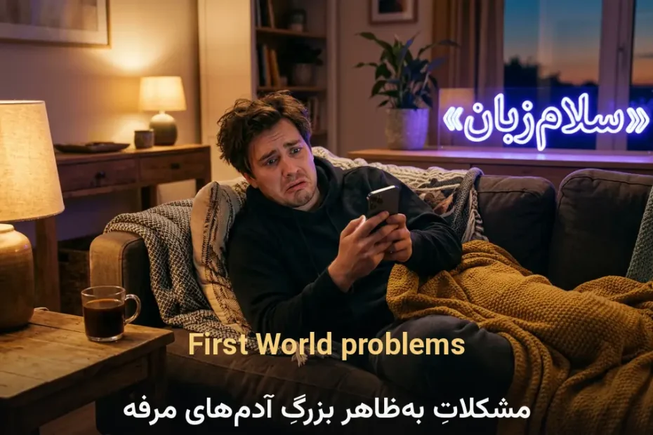 معنی First World problems در انگلیسی؛ مشکلاتِ بهظاهر بزرگِ آدمهای مرفه