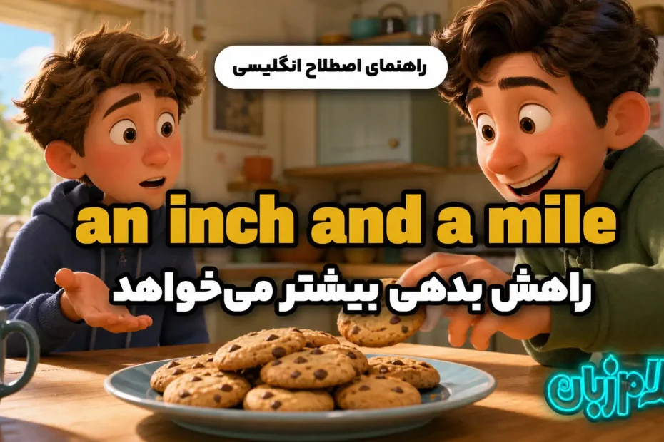 معنی give him an inch؛ راهش بدهی بیشتر می‌خواهد