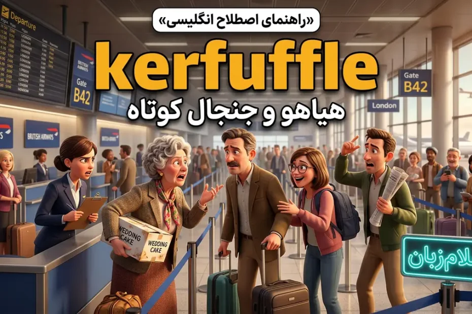 معنی kerfuffle در انگلیسی؛ هیاهو و جنجال کوتاه