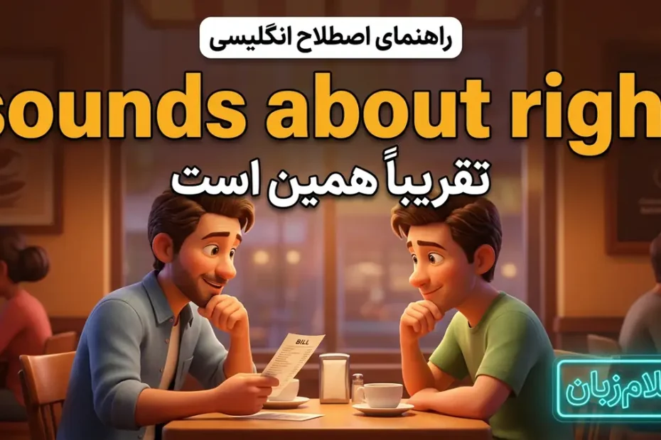 معنی Sounds about right؛ تقریباً همین است