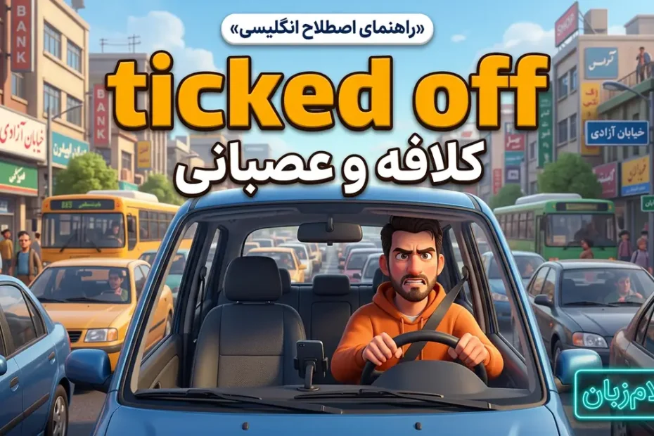 معنی ticked off در انگلیسی؛ کلافه و عصبانی