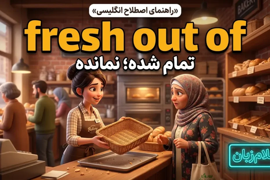 معنی to be fresh out of something؛ تمام شدن و نداشتن