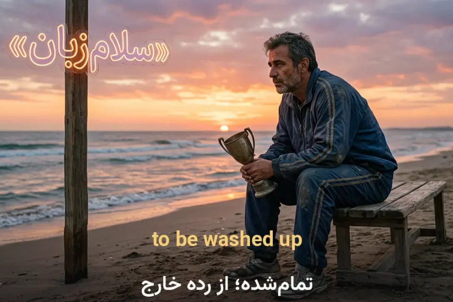 معنی to be washed up در انگلیسی؛ تمام‌شده؛ از رده خارج