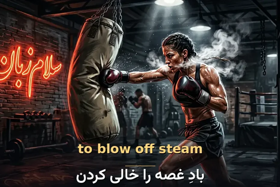 معنی to blow off steam در انگلیسی؛ بادِ غصه را خالی کردن
