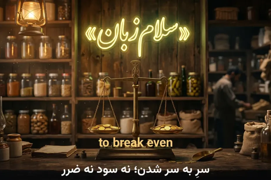 معنی to break even در انگلیسی؛ سرِ به سر شدن؛ نه سود نه ضرر