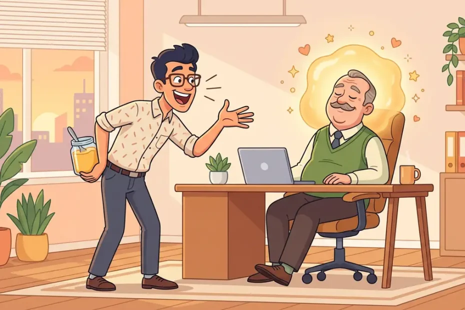 معنی to butter someone up در انگلیسی؛ عسل چسباندن و تعریف برای حاجت