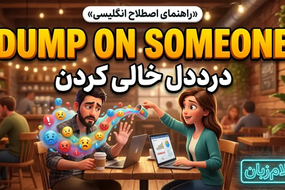 معنی dump on someone در انگلیسی؛ درددل خالی کردن