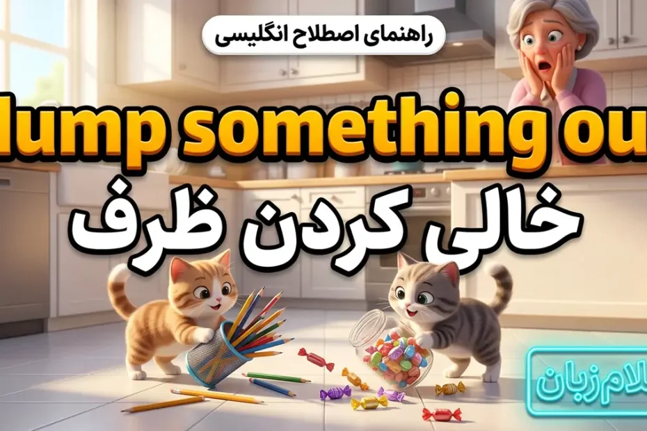 معنی dump something out در انگلیسی؛ خالی کردن ظرف