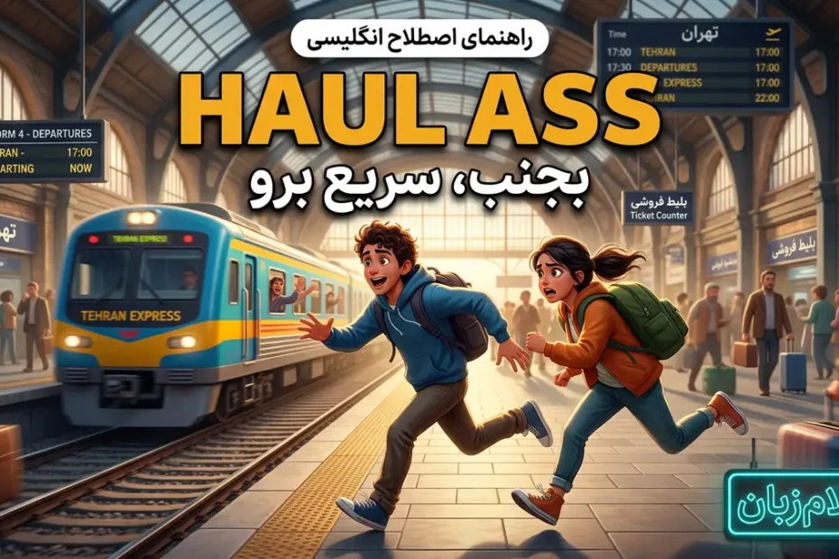 معنی اصطلاح haul ass در انگلیسی؛ سریع رفتن (غیررسمی PG-13)