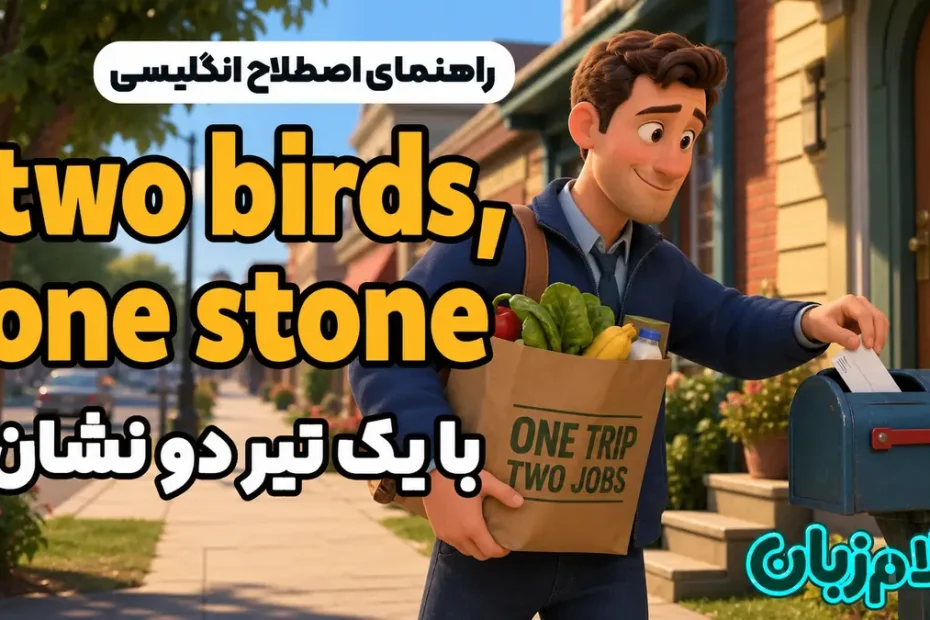 معنی kill two birds with one stone؛ با یک تیر دو نشان