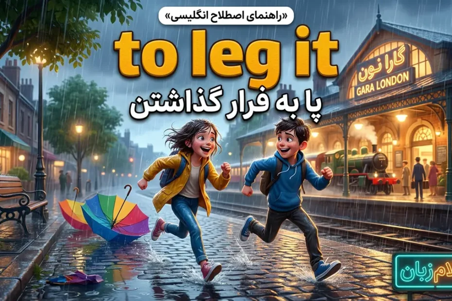 معنی to leg it در انگلیسی؛ پا به فرار گذاشتن