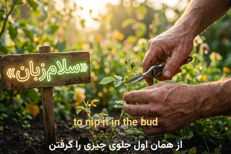 معنی to nip it in the bud در انگلیسی؛ از همان اول جلوی چیزی را گرفتن