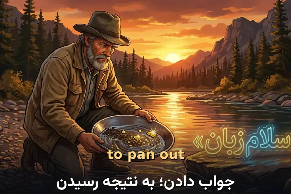 معنی to pan out در انگلیسی با تصویر مفهومی جواب دادن؛ به نتیجه رسیدن