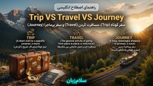 trip VS travel VS journey معنی trip VS travel VS journey