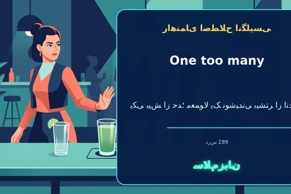 one too many؛ یکی بیش از حد؛ معمولاً یک نوشیدنی بیشتر از اندازه — راهنمای اصطلاح انگلیسی سلام‌زبان