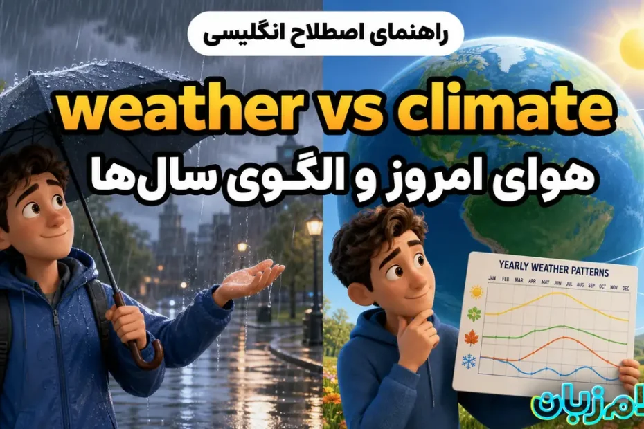 معنی weather و climate؛ هوای امروز و الگوی سال‌ها