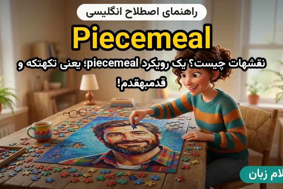 معنی piecemeal؛ کاربرد و مثال