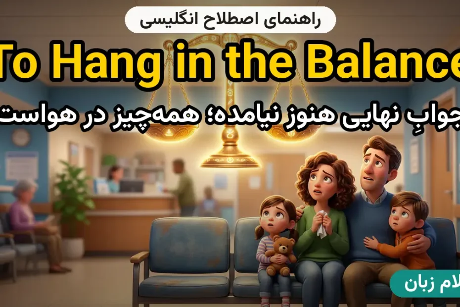 معنی to hang in the balance؛ کاربرد و مثال