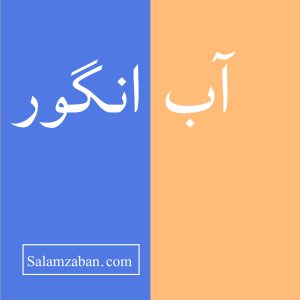 آب انگور  معنی انگلیسی